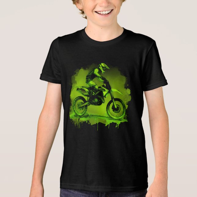 T-shirt En Tri-matière Vélo vert couleur de l'eau (Recto)