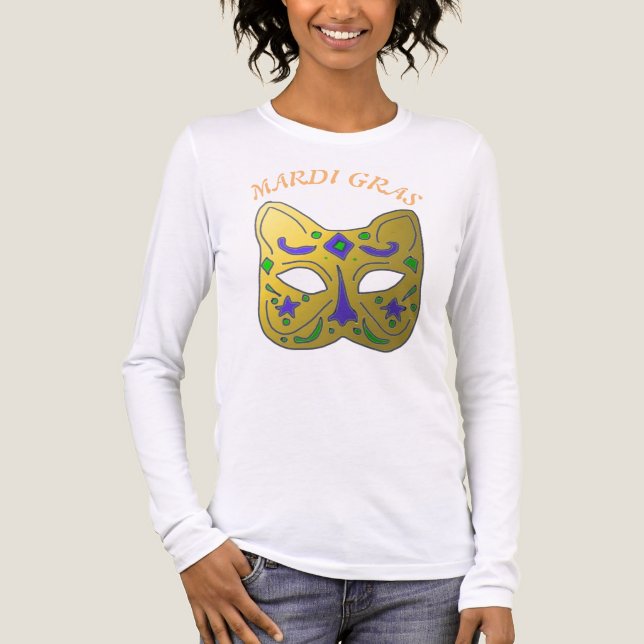 T-shirt En Tri-matière Venetian Cat Mask Mardi Gras (Recto)
