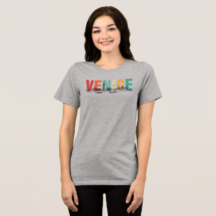 T-shirt En Tri-matière Venise Texte avec Skyline