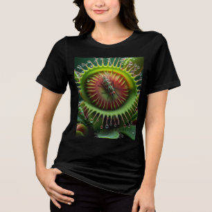 T-shirt En Tri-matière Vénus Flytrap Floral Vert et Rouge