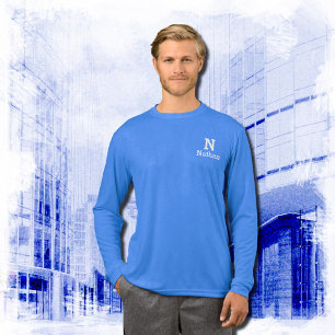 T-shirt En Tri-matière véritable royal & personnalisé blanc