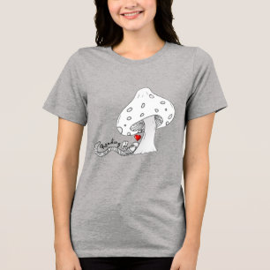 T-shirt En Tri-matière Vers de livre Lecture sous un champignon