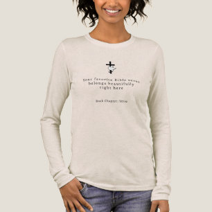 T-shirt En Tri-matière Verset biblique croix minimaliste