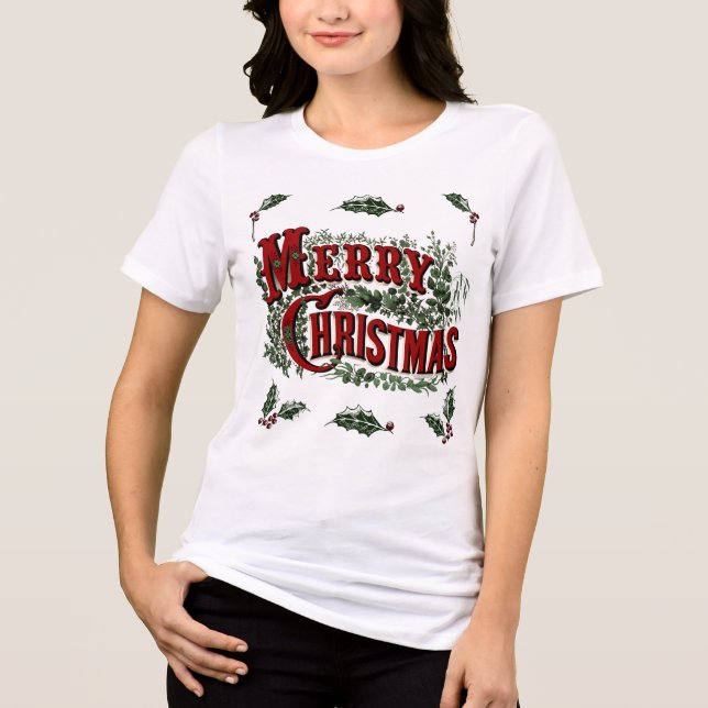 T-shirt En Tri-matière Vert 1876 Joyeux Noël (Recto)
