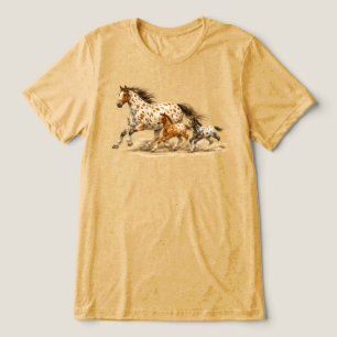 T-shirt En Tri-matière Veste Appaloosa Cheval Crewneck Rétro 90s Cheval