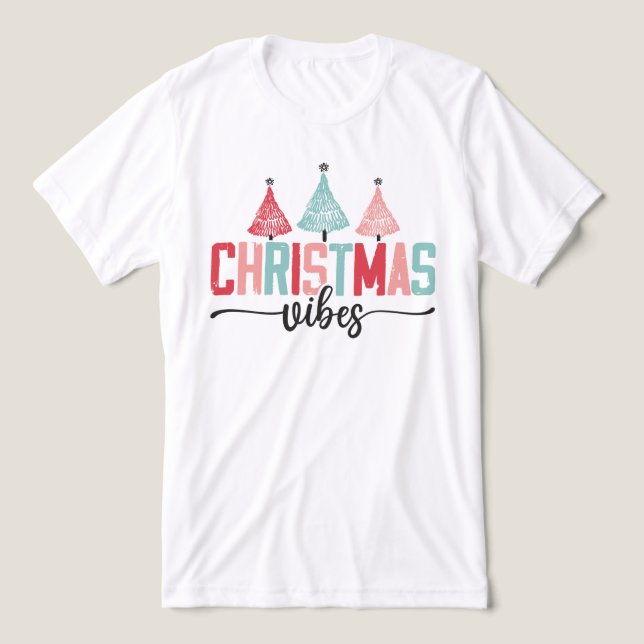 T-shirt En Tri-matière Vibes de Noël - Festive Tree Design (Design Recto)