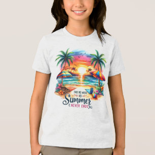 T-shirt En Tri-matière Vibes d'été Brushstroke Beach Sunset-34626