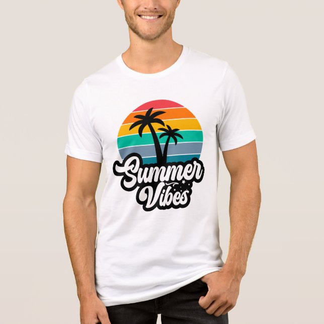 T-shirt En Tri-matière Vibes d'été Lac tropical Scène-32922 (Recto)