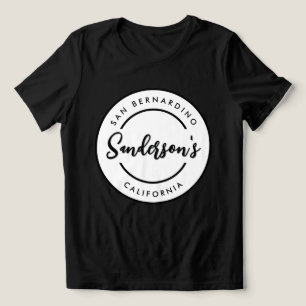 T-shirt En Tri-matière Ville Personnalisée Lieu Lieu Nom Cercle