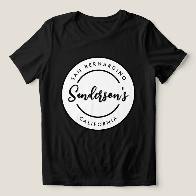 T-shirt En Tri-matière Ville Personnalisée Lieu Lieu Nom Cercle (Design Recto)