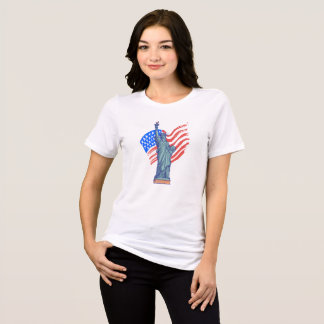 T-shirt En Tri-matière  Vintage Patriotic 4th of July Design