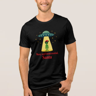 T-shirt En Tri-matière Vintage Sci Fi Alien Christmas UFO For Santa Fans