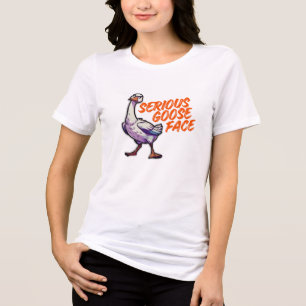 T-shirt En Tri-matière Visage Sérieux d'Oie