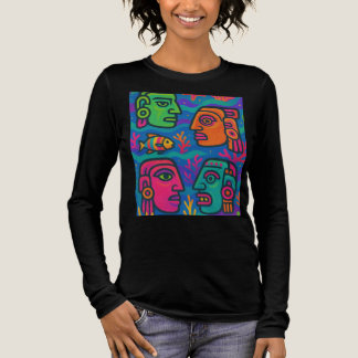 T-shirt En Tri-matière Visages sous-marins tribaux - Neon Ocean Débardeur