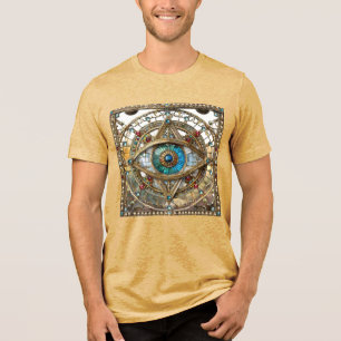 T-shirt En Tri-matière Vitrail Orné du Troisième Œil