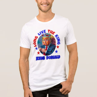 T-SHIRT  EN TRI-MATIÈRE VIVRE LONGTEMPS LE ROI : DONALD TRUMP