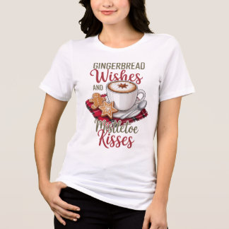 T-shirt En Tri-matière Vœux de pain d'épice et baisers de gui Noël