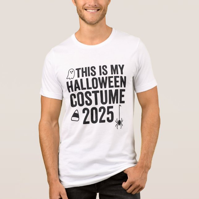T-shirt En Tri-matière Voici Mon Costume D'Halloween 2025 (Recto)