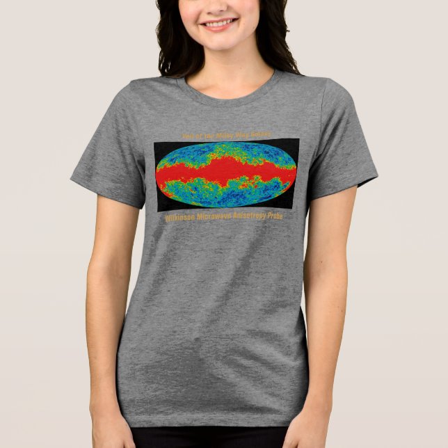 T-shirt En Tri-matière Voile Galaxy Voie Lactée sur l'univers WMAP (Recto)