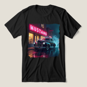 T-shirt En Tri-matière Voiture Classique des Années 1940 sous Lumières Né