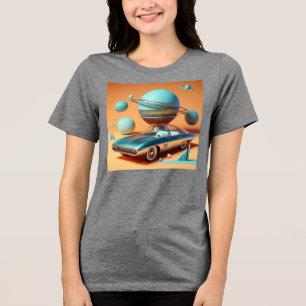 T-shirt En Tri-matière Voiture Cruiser Vue Ciel Futuriste Atomique