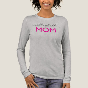 T-shirt En Tri-matière Volleyball Maman Racerback Tank, Mère Cadeau Birth