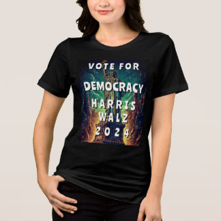 T-shirt En Tri-matière Vote pour la démocratie Harris Walz