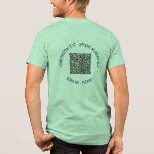 T-shirt En Tri-matière Votre QR Code Scan Info Texte personnalisé