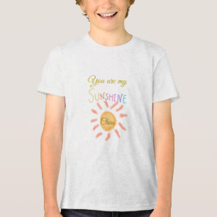 T-shirt En Tri-matière vous êtes mon soleil jaune orange rayons de soleil