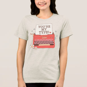 T-shirt En Tri-matière Vous êtes mon type ! Machine à écrire drôle Saint-