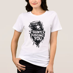 T-shirt En Tri-matière Vous jugeant silencieusement Cheveux sauvages d'an