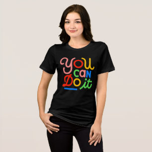 T-shirt En Tri-matière Vous Pouvez Le Faire - Rétro Minimaliste Tri-Blend