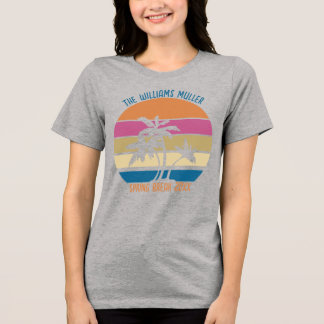 T-shirt En Tri-matière Voyage de vacances de printemps Plage Coucher de s