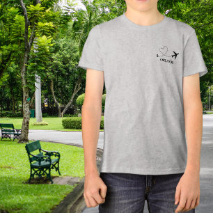 T-shirt En Tri-matière Voyage Famille Vacances Avion & Lieu Personnalisé