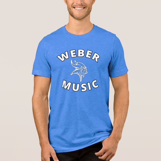 T-shirt En Tri-matière Weber Music (lettres blanches/contour noir) (Recto)