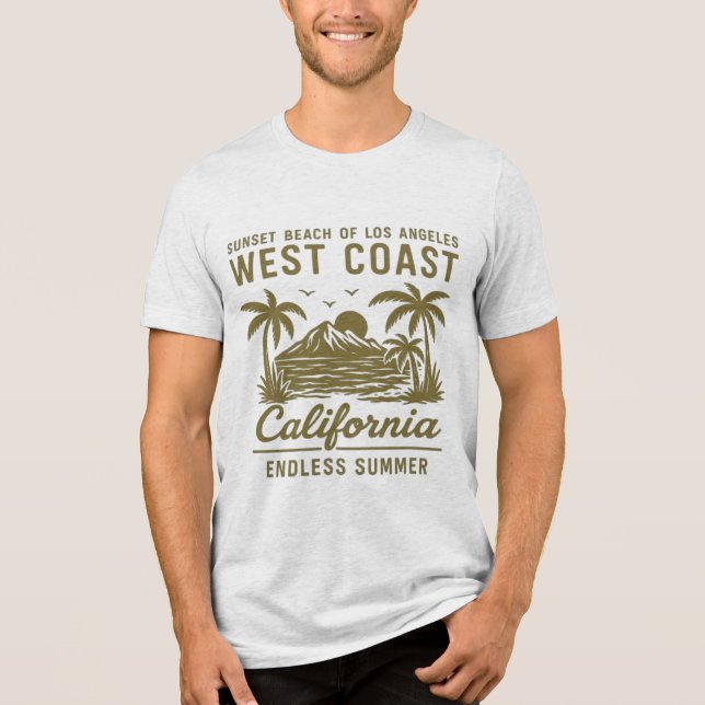 T-shirt En Tri-matière West Coast Vibes - California Sunset Escape (Recto)