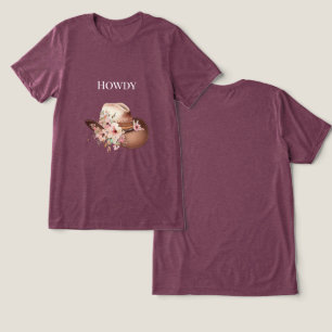 T-shirt En Tri-matière Western Rose Floral Cowgirl Casquette