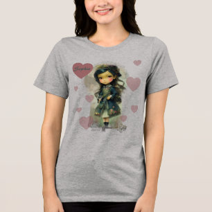 T-shirt En Tri-matière Whimsical Kawaii Fairy Tale Girl
