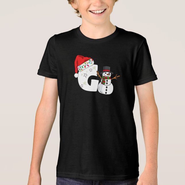 T-shirt En Tri-matière White letter g christmas gift  (Recto)