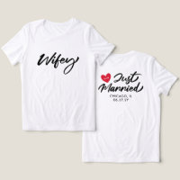 Wifey Juste Marié Mariage des initiales du coeur r