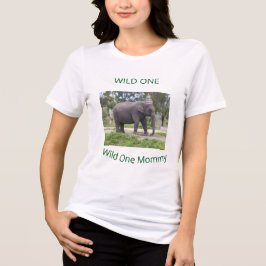 T-shirt En Tri-matière Wild One Elephant Mom Celebration