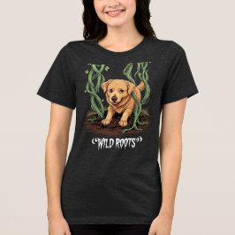 T-shirt En Tri-matière Wild Roots – Spooky Golden Retriever Garden Design