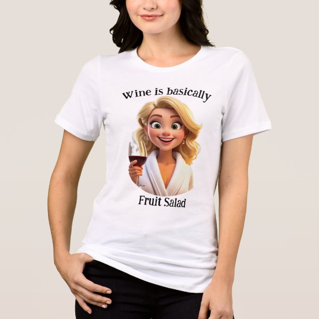 T-shirt En Tri-matière Wine is basically fruit salad (Recto)