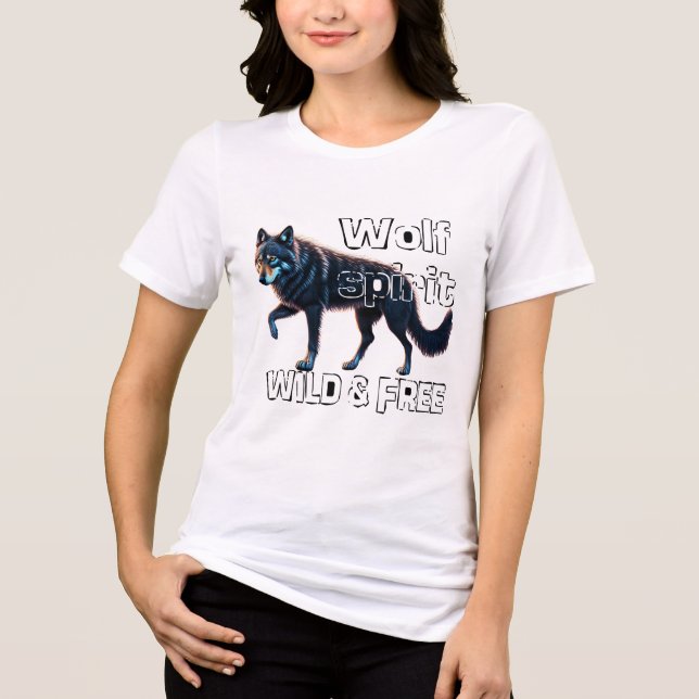 T-shirt En Tri-matière Wolf Spirit : Sauvage et libre (Recto)