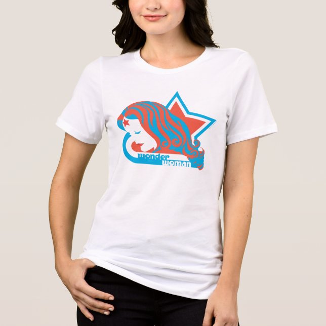 T-shirt En Tri-matière Wonder Woman Red & Blue Star (Recto)