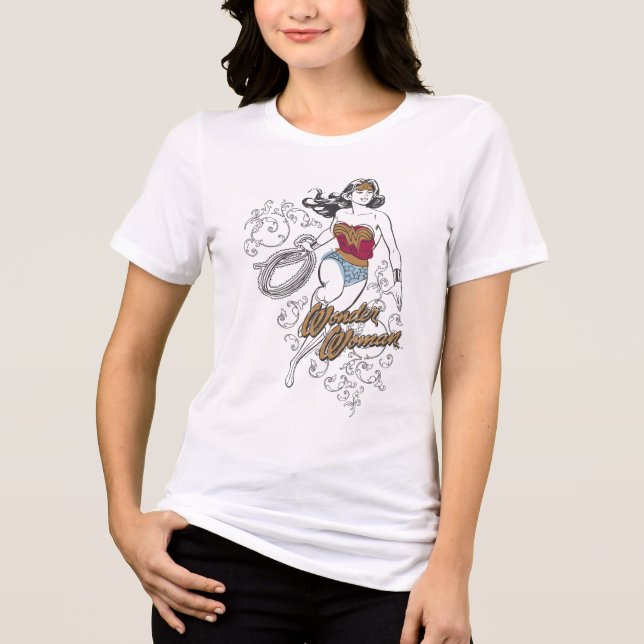 T-shirt En Tri-matière Wonder Woman s'épanouit (Recto)