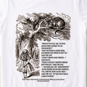 T-shirt En Tri-matière Wonderland Quelle Voie Je Devrais Aller Citer