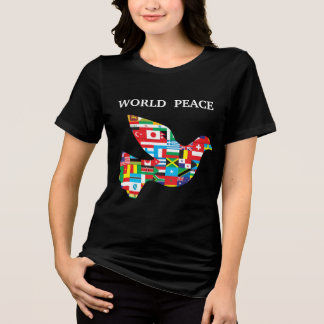 T-shirt En Tri-matière world peace Tri-Blend Shirt