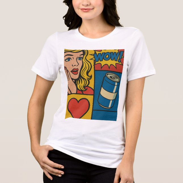 T-shirt En Tri-matière WOW! Pop Love and Soda (Recto)