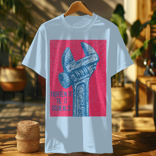 T-shirt En Tri-matière Wrench vintage - Serrez-Le Jusqu'À Ce Qu'Il Squeal